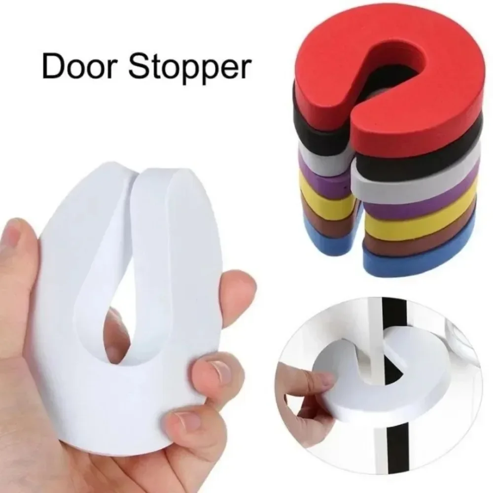 2pcs Safety Door Stopper EVA Anti-pinch Door Block for Newborn Furniture Protection Card Door Stopper Security Foam Door Stopper