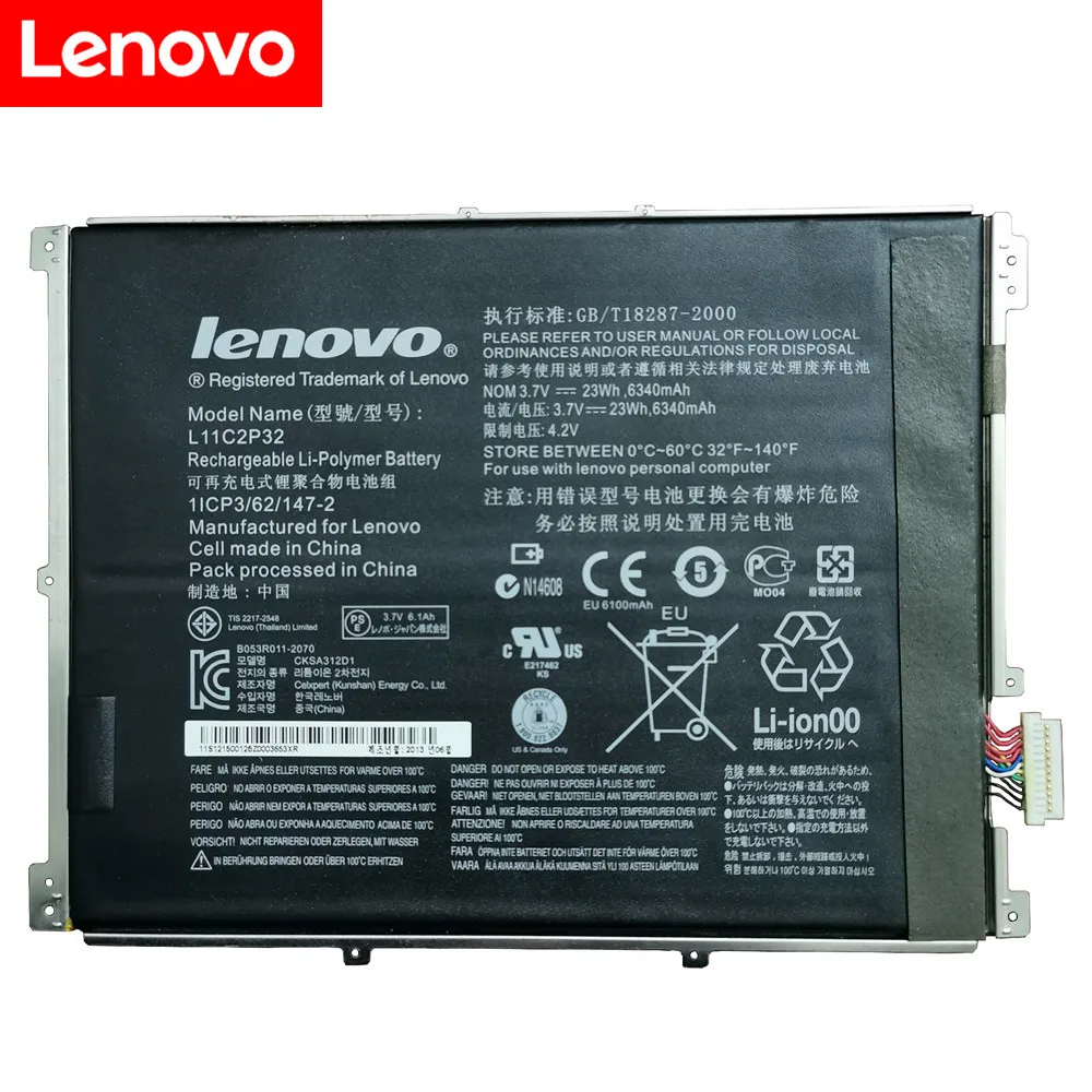 New Original 6340mAh L11C2P32 L12D2P31 battery for LENOVO IdeaTad S6000 S6000-F S6000-H A7600 A7600-HV A7600-F A10-80 A10-80HC