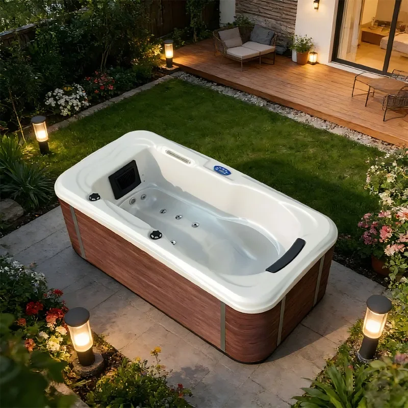 Outdoor smart thermostatic Jacuzzi, home villa garden acrylic bathtub, soaking pool