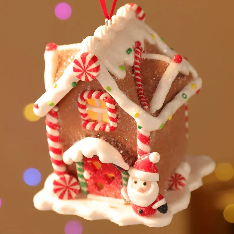 

Christmas Gingerbread Small House Pendant Creative Xmas Tree Decorantions Hanging Ornament Navidad New Year Gift Home Decor 2023