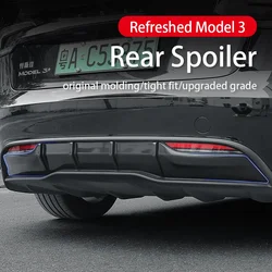 Nuovo durevole ABS auto paraurti posteriore telaio Spoiler protezione labbra diffusore deflettore per Tesla modello 3 Highland 2024 accessori