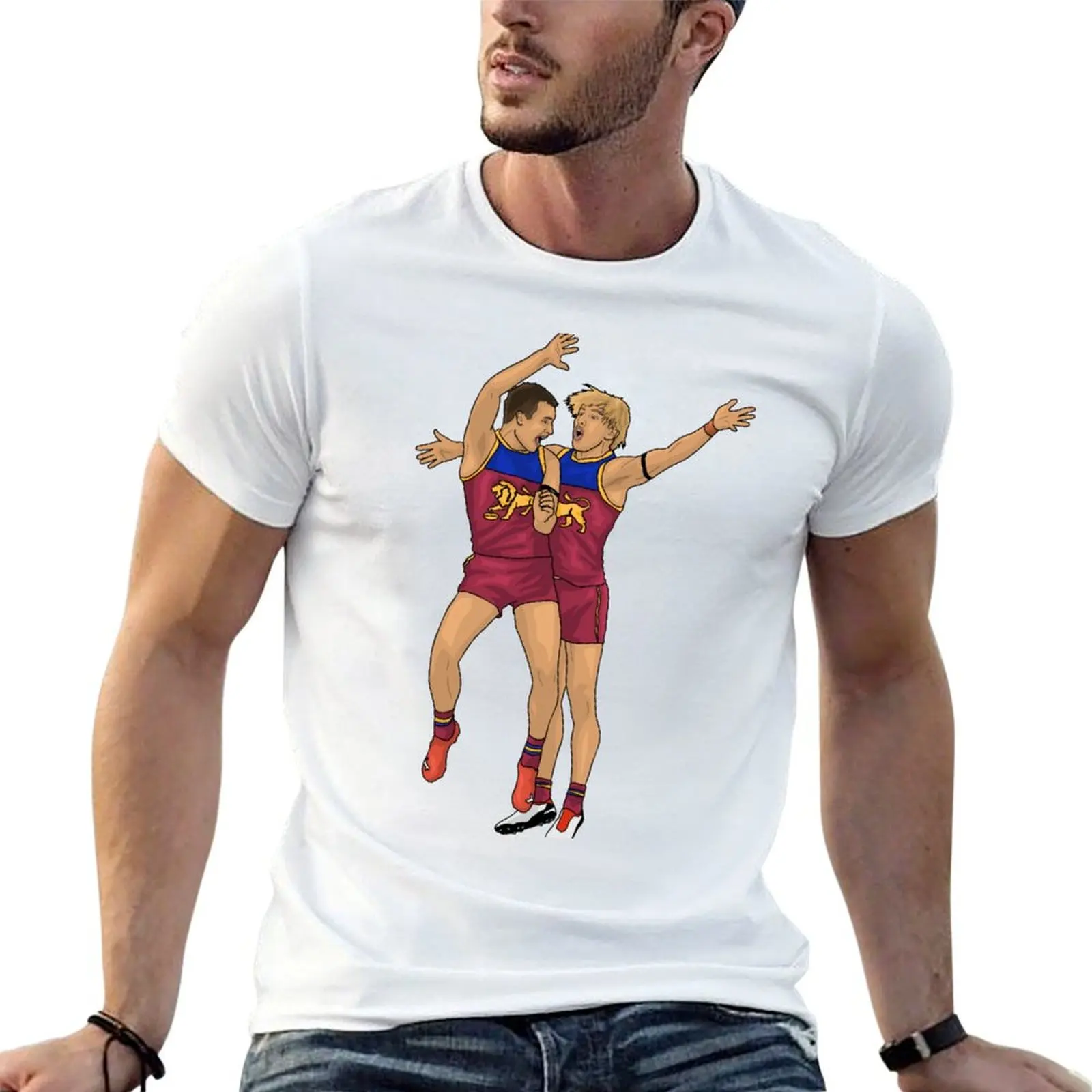 Camiseta Darcy Wilmot y Kai Lohmann, camiseta para hombre, camisetas de algodón pesado para hombre, camisetas gráficas vintage para hombre, paquete de camisetas blancas