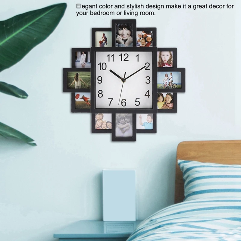 Photo Frame Wall Clock New Diy Modern Desigh Art Picture Clock Living Room Home Decor Horloge