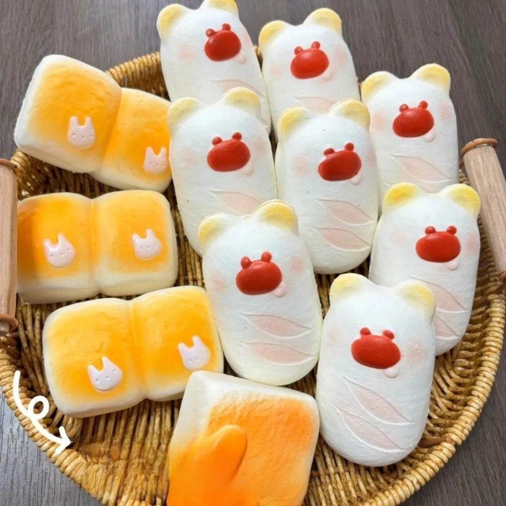 Slow Rebound Simulation Bread Pinch Photo Props Hand Relaxation Squeeze Stress Stress Relief Realistic Food Fidget Party Gift