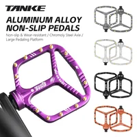 Pedales TANKE MTB: pedales ligeros de aleación de aluminio para bicicleta (12 pines antideslizantes/lateral) con grasa y rodamiento, TP-90 de pedal para bicicleta de montaña
