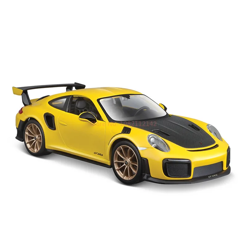 Hot Original Maisto 1:24 Porsche 911 Gt2 Rs Alloy Miniature Diecast Model Porsche 911 Sports Car Model Custom Toys Car Kids Gift