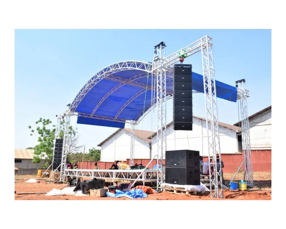 

10X6X6M Event Stage Truss Scene With Arch Roof 300x300mm Aluminum Truss
