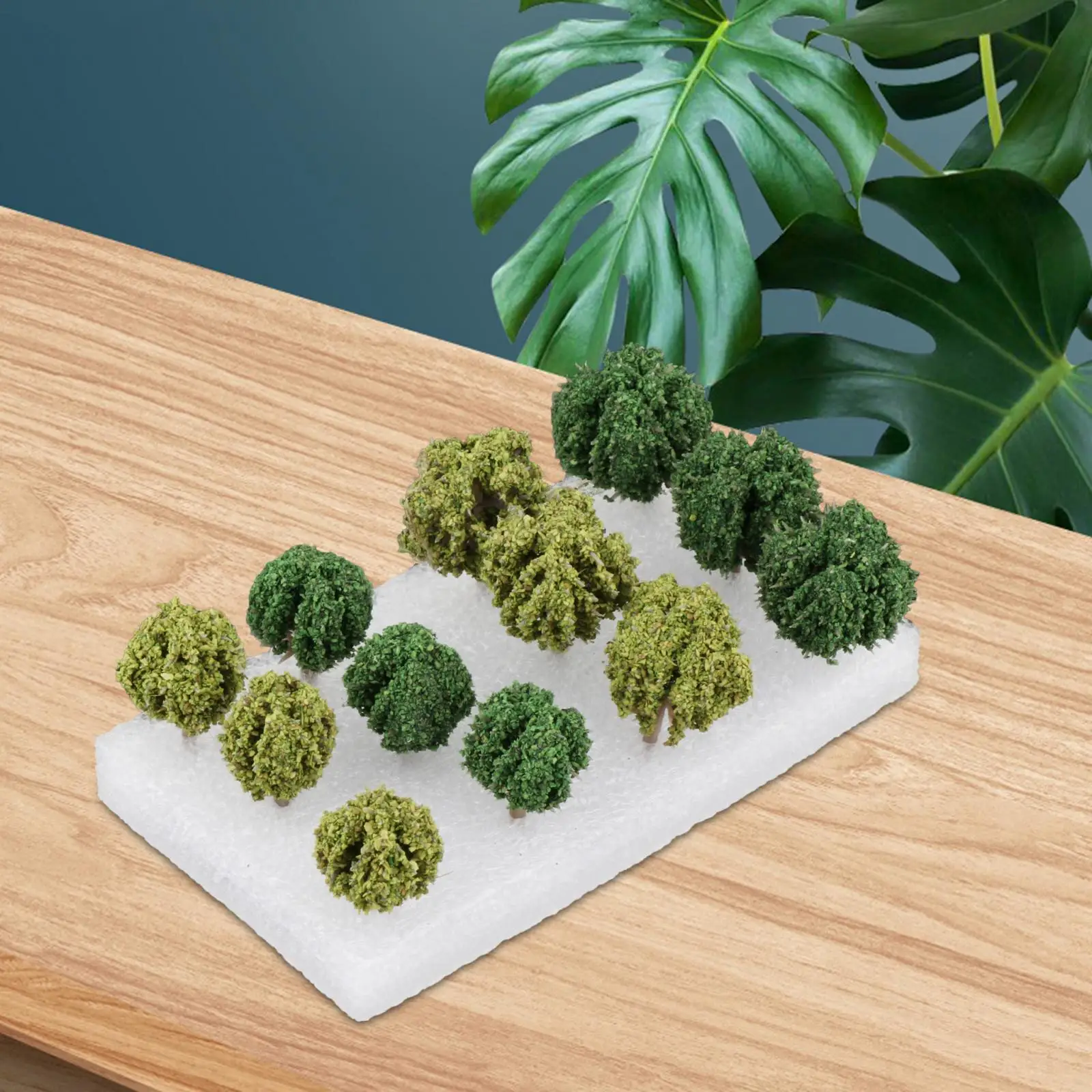 12x Modelbomen Lay-Out Ornamenten Rekwisieten Miniatuurbomen Architectuur Bomen Voor Sprookjes Tuinscène Diy Projecten Aanleg Spoorweg