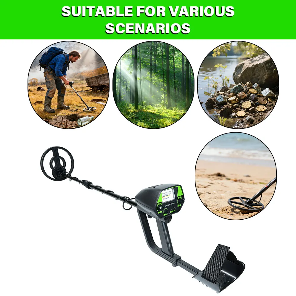 Detector de metais com bobina de pesquisa à prova d'água IP68 MD5090 com ferramenta profissional de localização externa para metal, ouro, prata e tesouro
