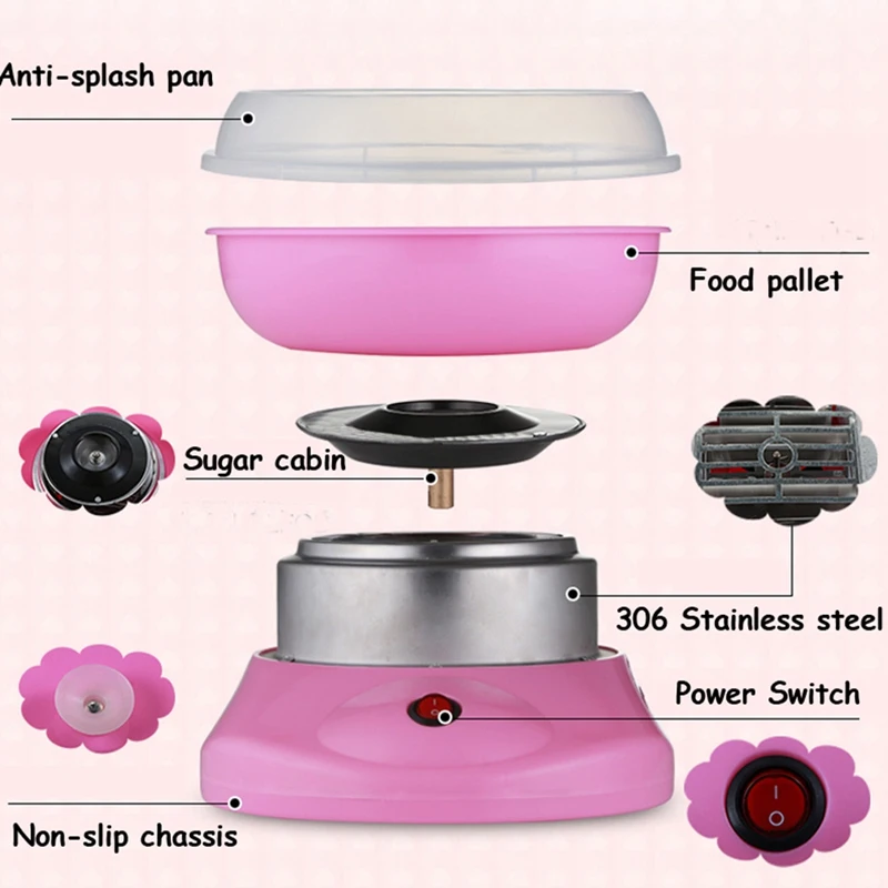 Mini machine à barbe à papa électrique portable, appareil à cordelette, bricolage, prise UE