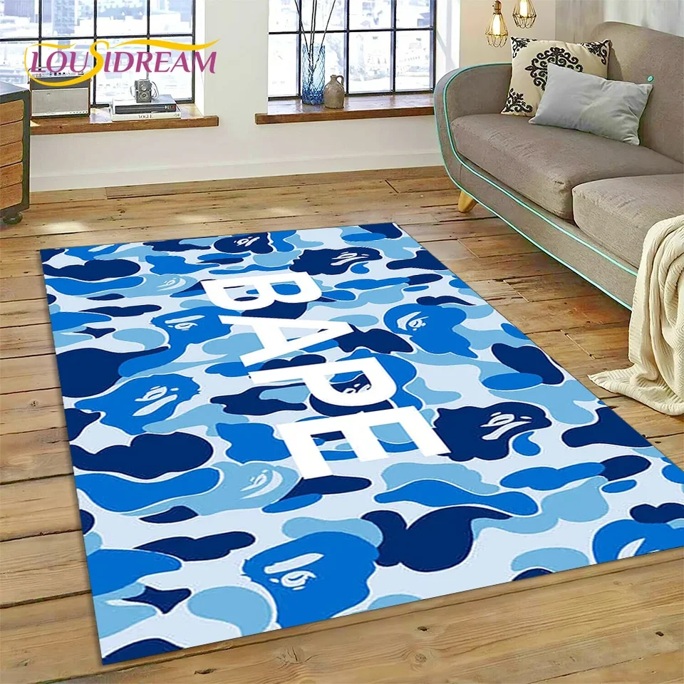3D Printing B-BAPE Fashion Rug Carpet for Living Room Bedroom Home
