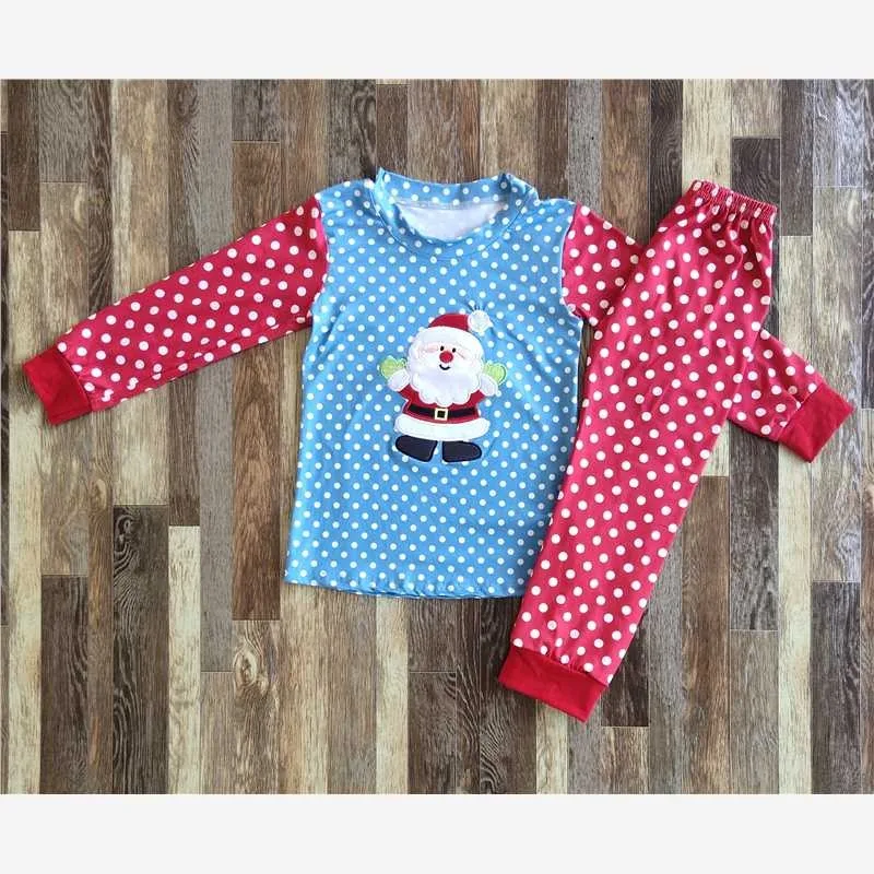 

2024 Autumn Christmas Boutique Girls Baby Suit Children Clothes Pants Long Sleeve Cotton Santa Claus Fawn Pine Tree Outdoor