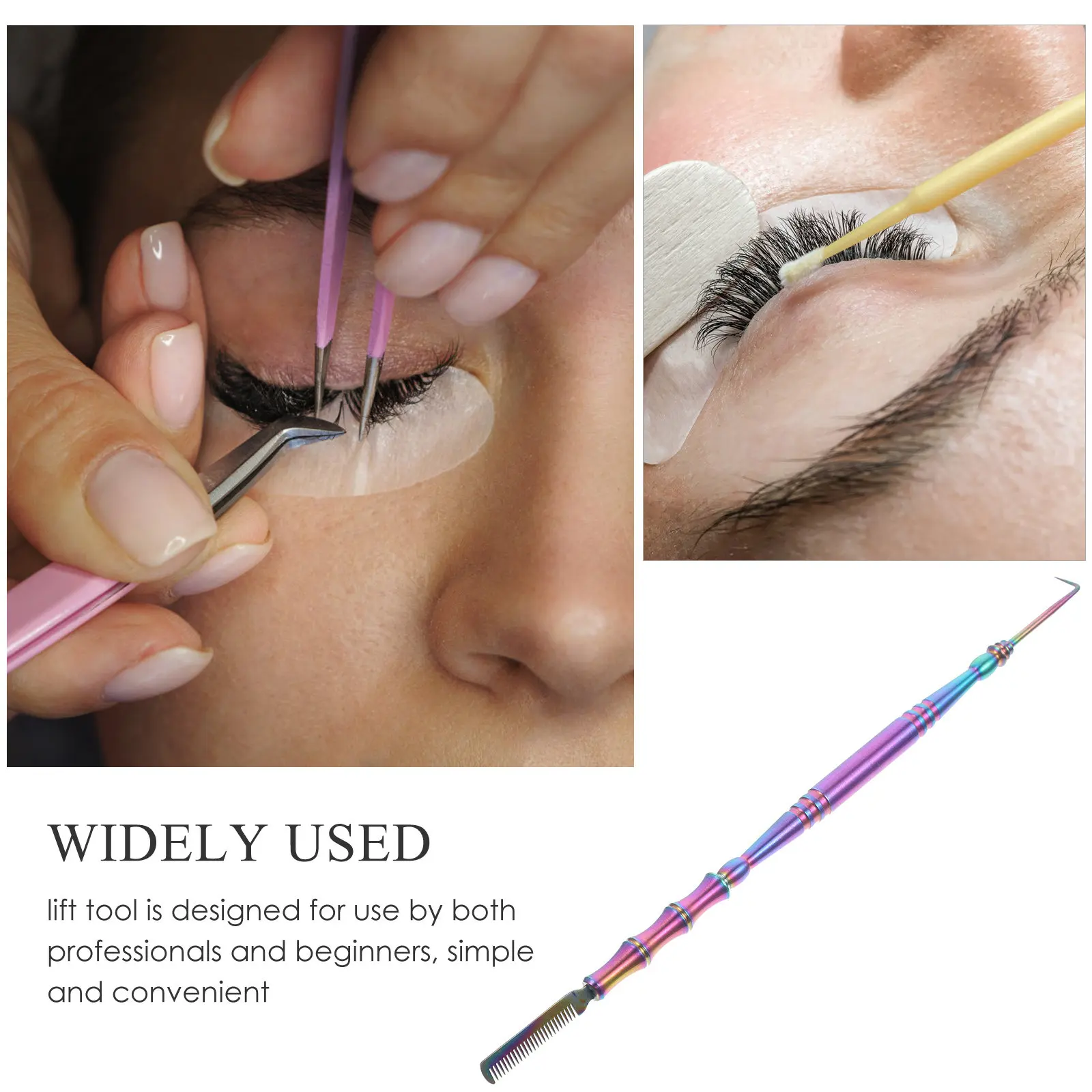 Eyelash Perm Lifting Tool Stainless Steel Lash Comb For Eyelash Separating Curling Portable Makeup Tool Eye Lash Separator