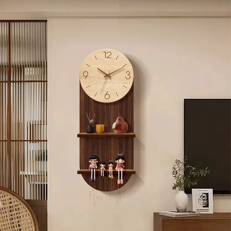 Medieval style living room wall clock 2026 new dining room art clock storage clock advanced sense creative wall watch