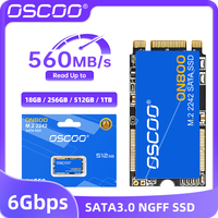 OSCOO 512GB 1TB M.2 2242 SSD SATA Rev.3.0 6Gb/s 3D NAND Flash 128GB 256GB Internal Solid State Drive 2242mm For Laptops and PCs