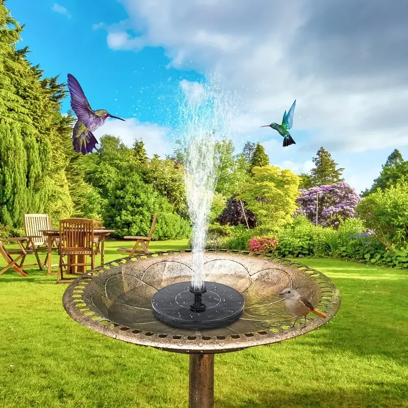 Solar Fountain for Bird Bath Water Pump with Colorful Lights Independent Portable For Garden Pond Swimming Pool  Aquarium view 4
