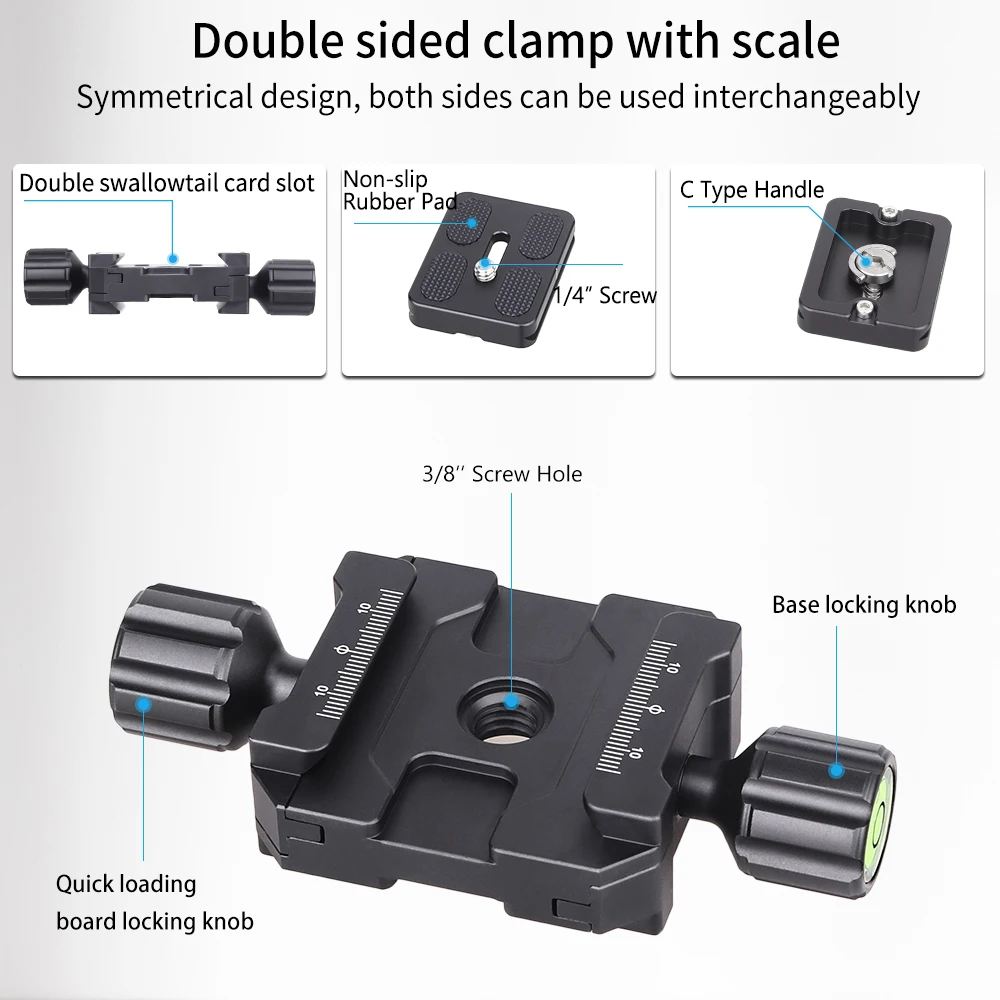 ARTCISE GH8 Cantilever Gimbal Bracket 720° Panoramic Aluminium Alloy CNC with Quick Release Plate for Tripod DSLR Camera Lens