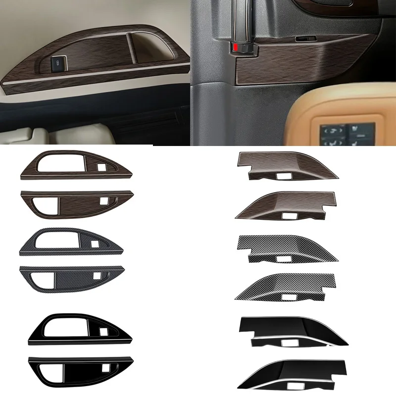 

For Toyota Alphard Vellfire 40 Series 2023 2024 2025 ABS Middel Window Switch Lift Button Cover Trim 3ROW Water Cup Holder Cover