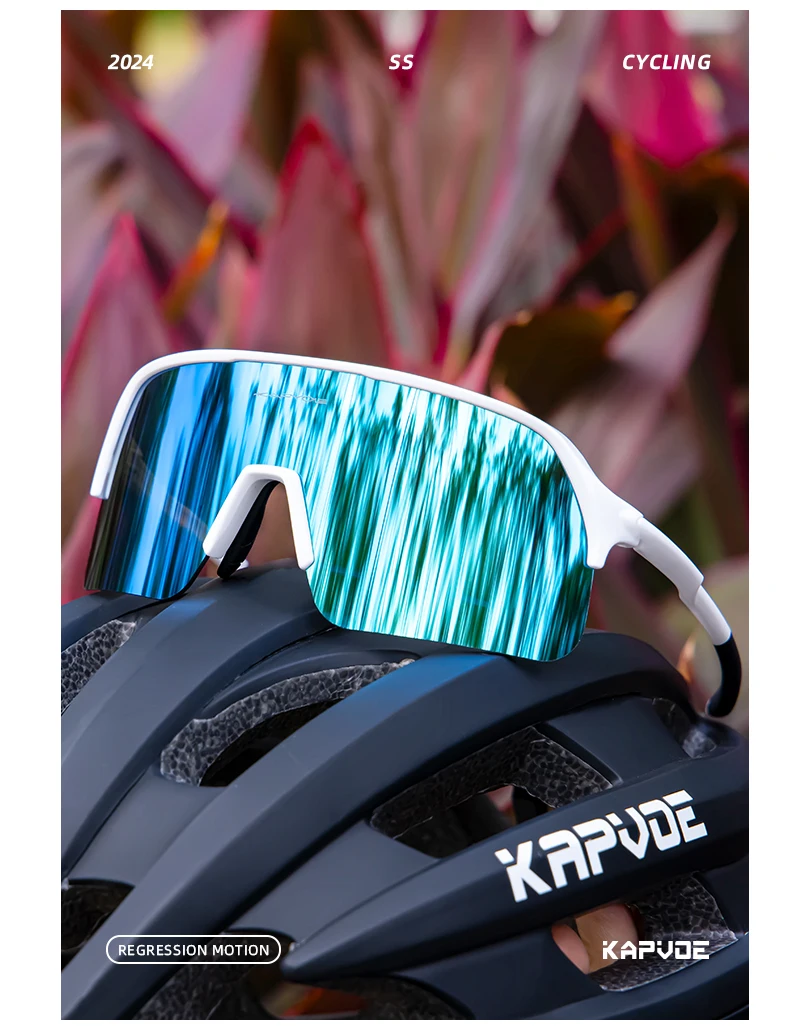 Kapvoe Sonnenbrille für Herren, Fahrradbrille, Fahren, Fahrradbrille, Radfahren, Damen, Straße, Mountainbike, Outdoor, Sportbrille, UV400 – Detail 11