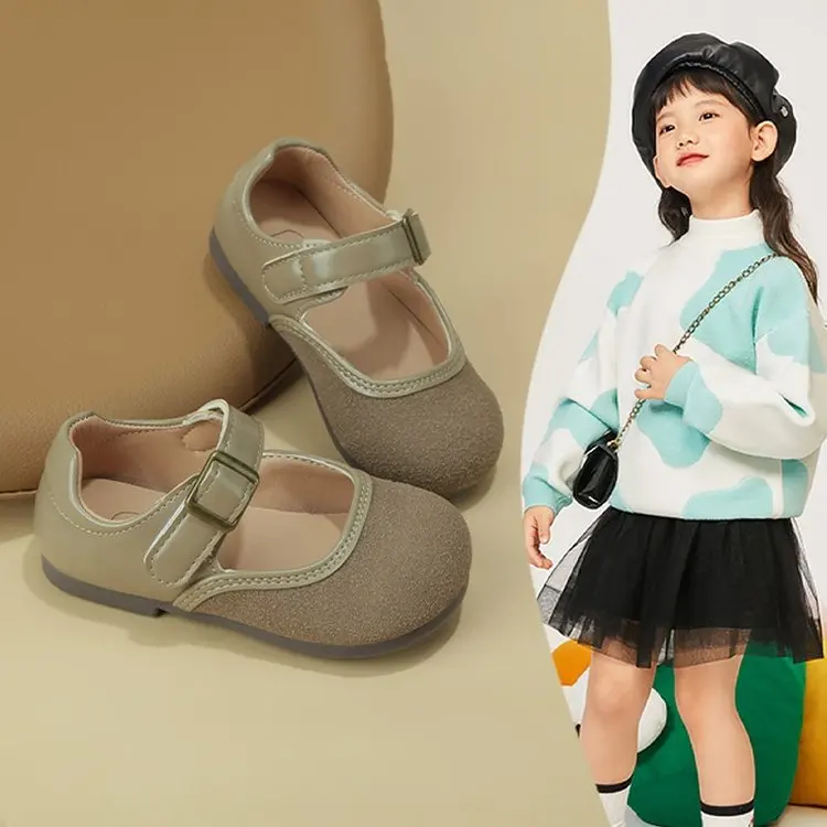 

Baby Girls Spring/Autumn Fashion Popular New Kids Solid Color Flat Casual Comfortable Student Children's Walking Shoes Size21-30