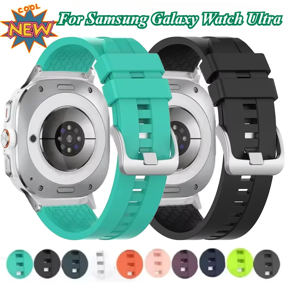 Premium Silicone Strap for Samsung Galaxy Watch Ultra Comfortable Bracelet Bands for Samsung Watch Ultra 47mm Accessories Correa