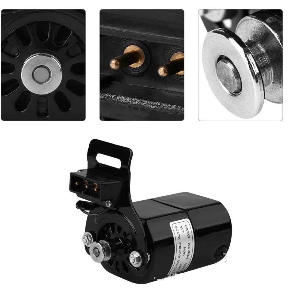 

1 шт., 220 В, 100 Вт, двигатель для швейной машины, 7000 об/мин, K-образный кронштейн, 0,5 А, детали для домашней швейной машины, двигатель переменного тока