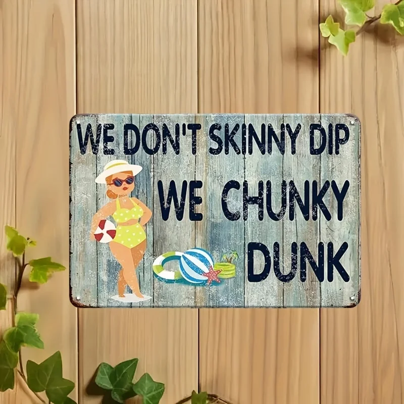 [ Funny Iron Sign] Sign,  | We Don't Get Fat But Our Balls Are Big, Interesting Metal Sign Retro Home Backyard Wall D