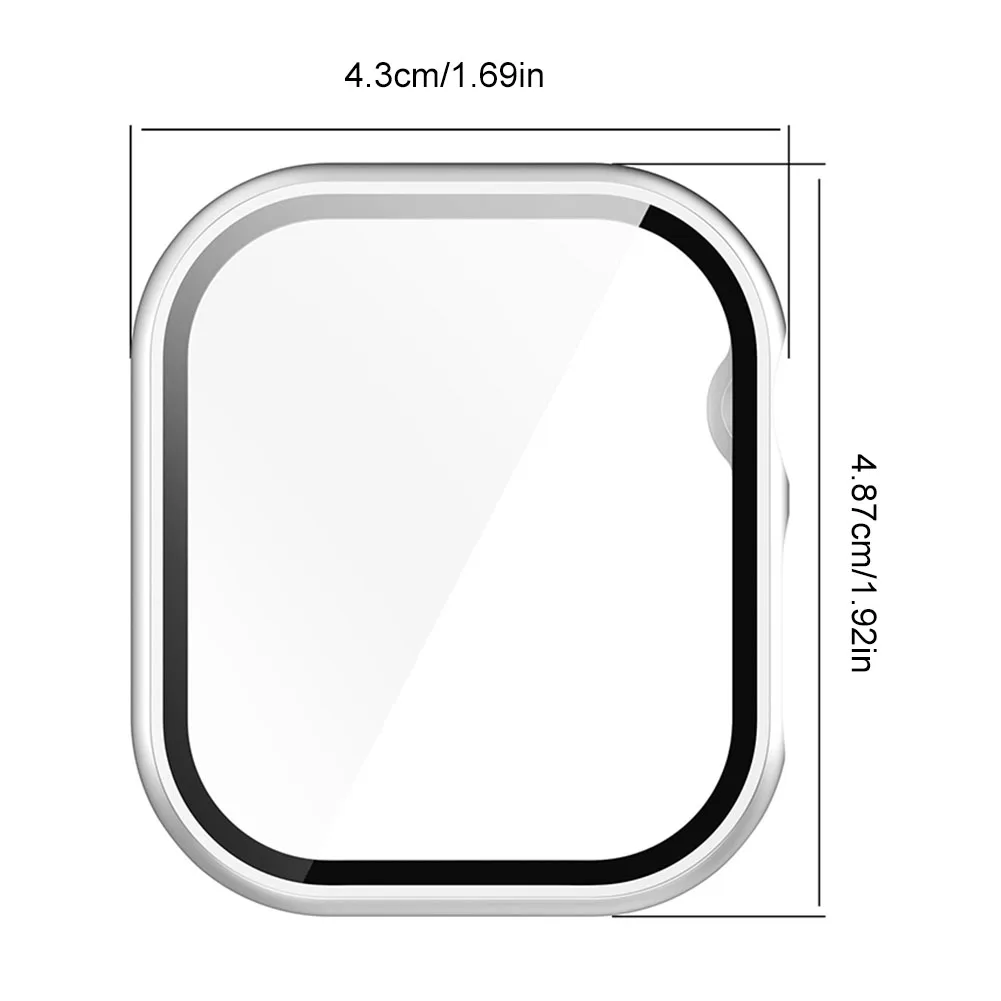 Tempered Glass PC Case Anti-Fall Watch Screen Protector Anti-Scratch Full Coverage Frame for Apple Watch Series 10 42MM/46MM