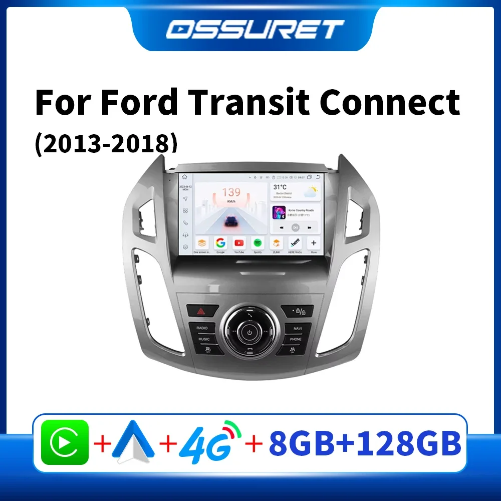 Autoradio Android für Ford Transit verbinden Tourneo verbinden Android Auto Carplay Multimedia intelligenten Bildschirm Audio-Player