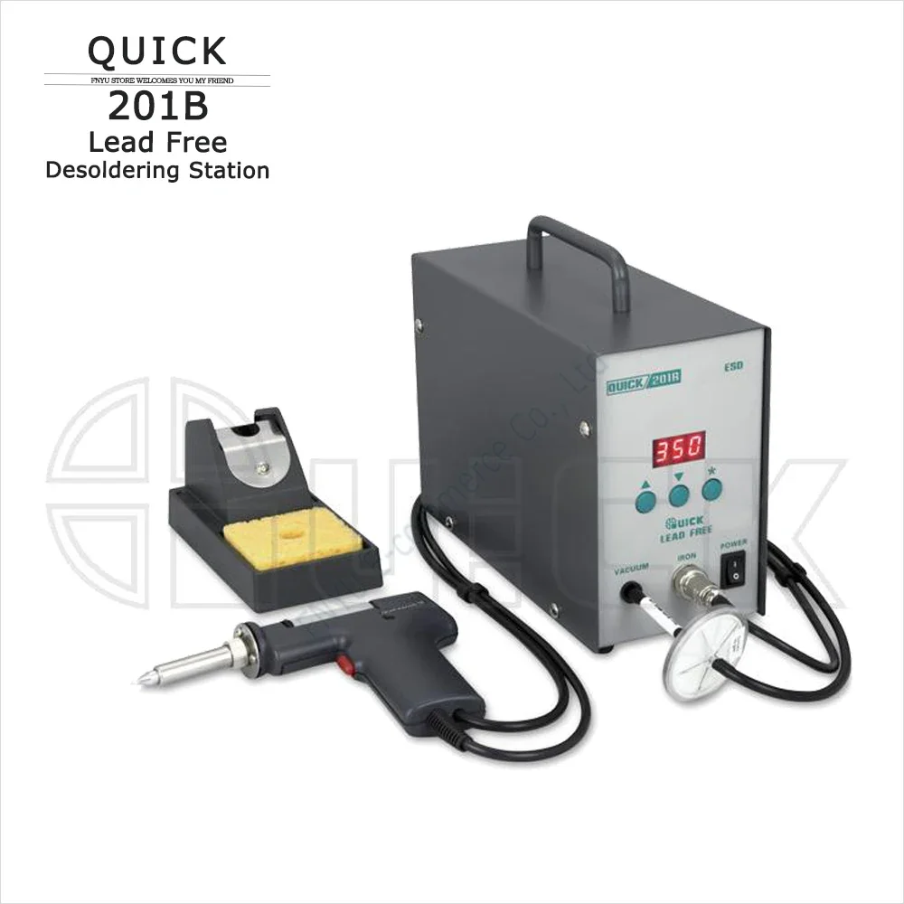 

QUICK 201B LCD Electric Desoldering Gun Anti-Static Strong Suction Vacuum Desoldering Pump For PCB Board Repair