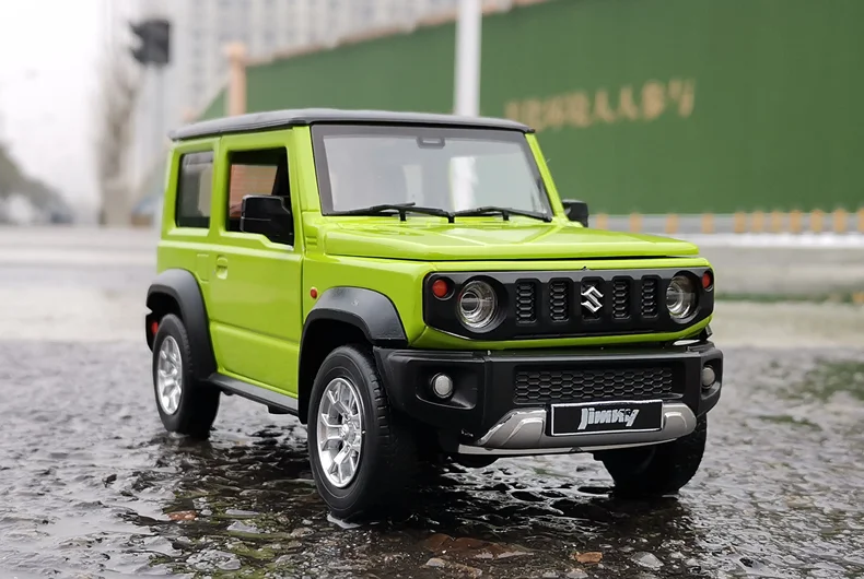 1:18 Alloy SUZUKI Jimny SUV Car Model Diecasts & Toy Vehicles Wheel Steering Sound Light Pull Back Car Toy Collection Gift