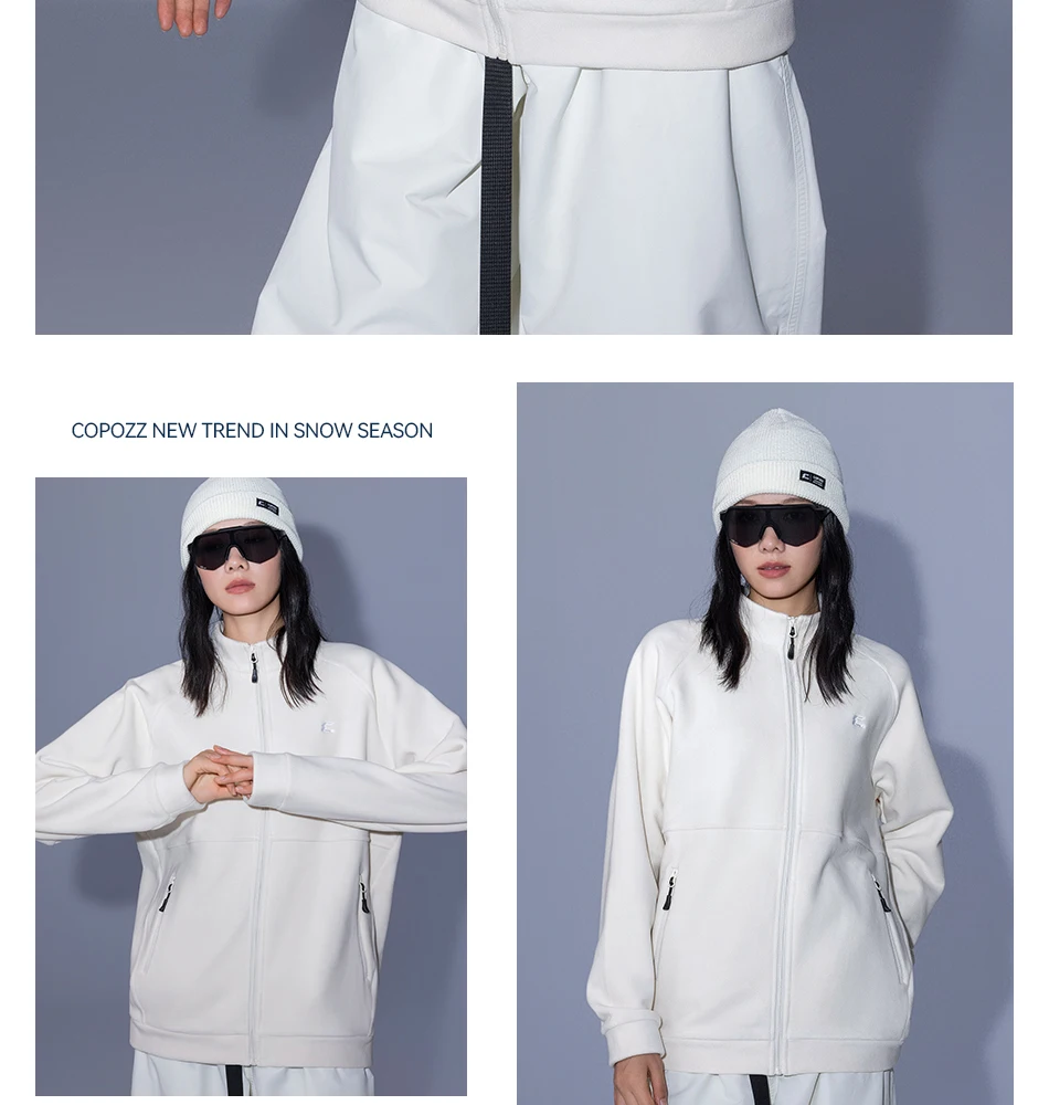 COPOZZ Winter Frühling Warme Fleece Jacke Männer Frauen Reine Farbe Sweatshirt Mäntel Outdoor Schnee Ski Jacke Linner Weibliche Erwachsene – Detail 17