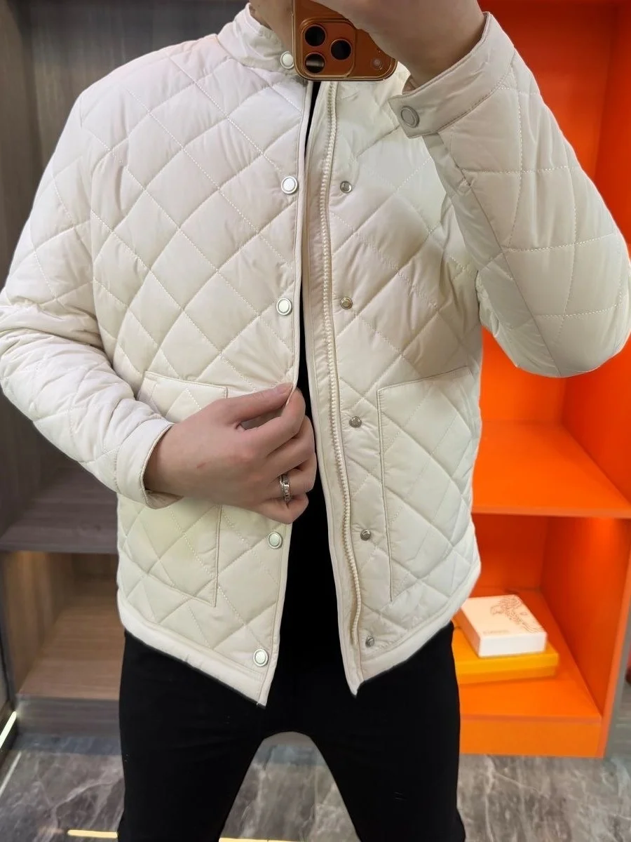 

Faionable Casual Cotton Jaet Men's Stand Collar Sli New Model Versatile Spring Leisure Silk Cotton Warmth Outerwear