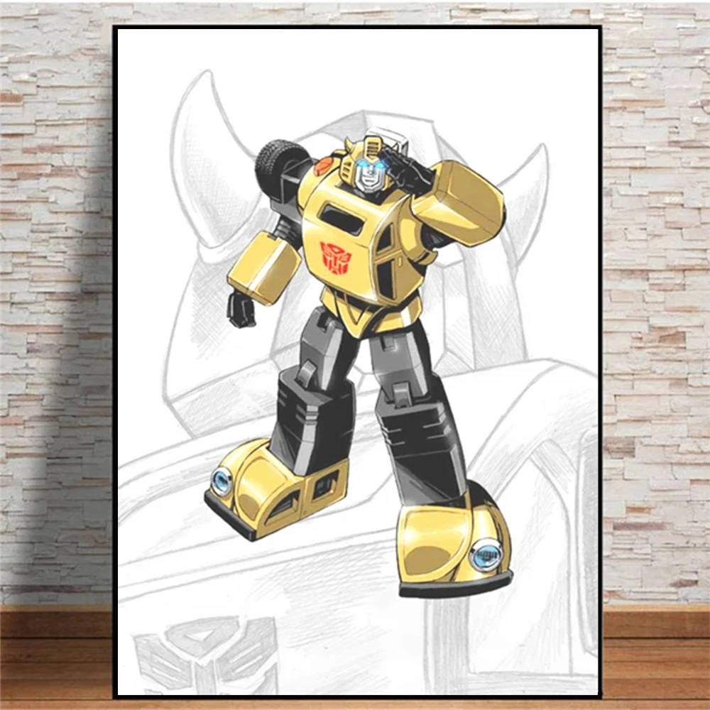 Disney 5D Transformers Poster and Optimus Prime Bumblebee Diamond Painting Wall Art Picture Living Room Kid Bedroom Home Decor