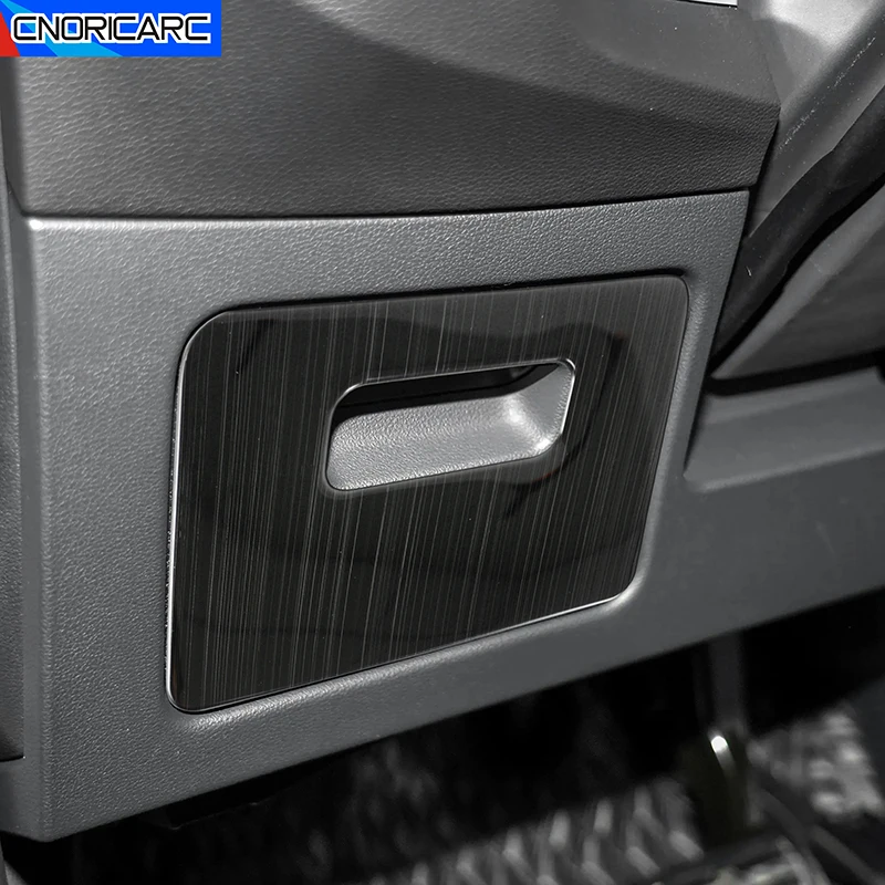 

For Audi Q3 2019-2022 LHD Car Main Driving Storage Box Handle Panel Cover Decorative Trim Stainless Steel Interior Accessories