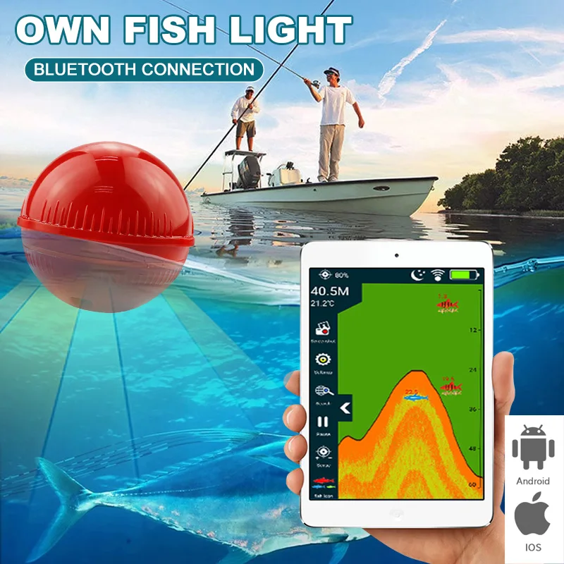 Erchang XA02 Wireless Fish Finder Bluetooth Intelligent Sonar Fish Detector artefatto da pesca subacqueo ad alta definizione nuovo