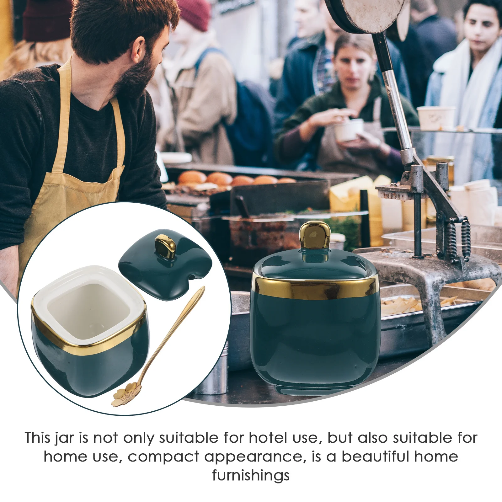 

1Pcs Creative Ceramic Seasoning Pot Compact Colorful Spice Holder Ideal for Countertop Organization Salt Sugar Container Kitchen