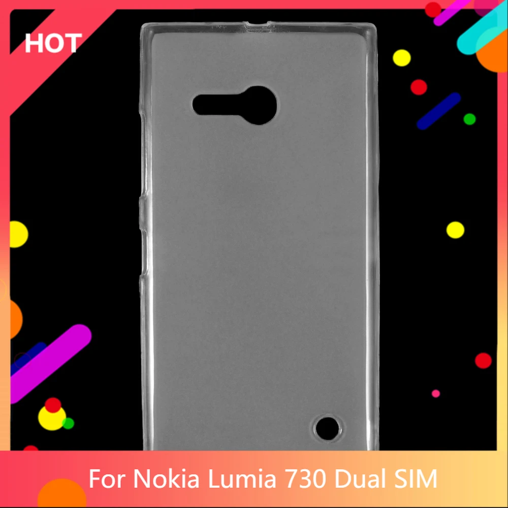 Lumia 730 Dual SIM Case Matte Soft Silicone TPU Back Cover For Nokia Lumia 730 Dual SIM Phone Case Slim shockproo