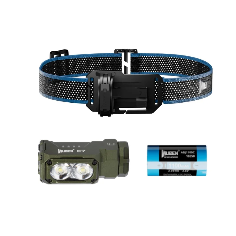 WUBEN E7 Recheargeable Lightweight Headlamp&Flashlight 1800Lumens（Green）