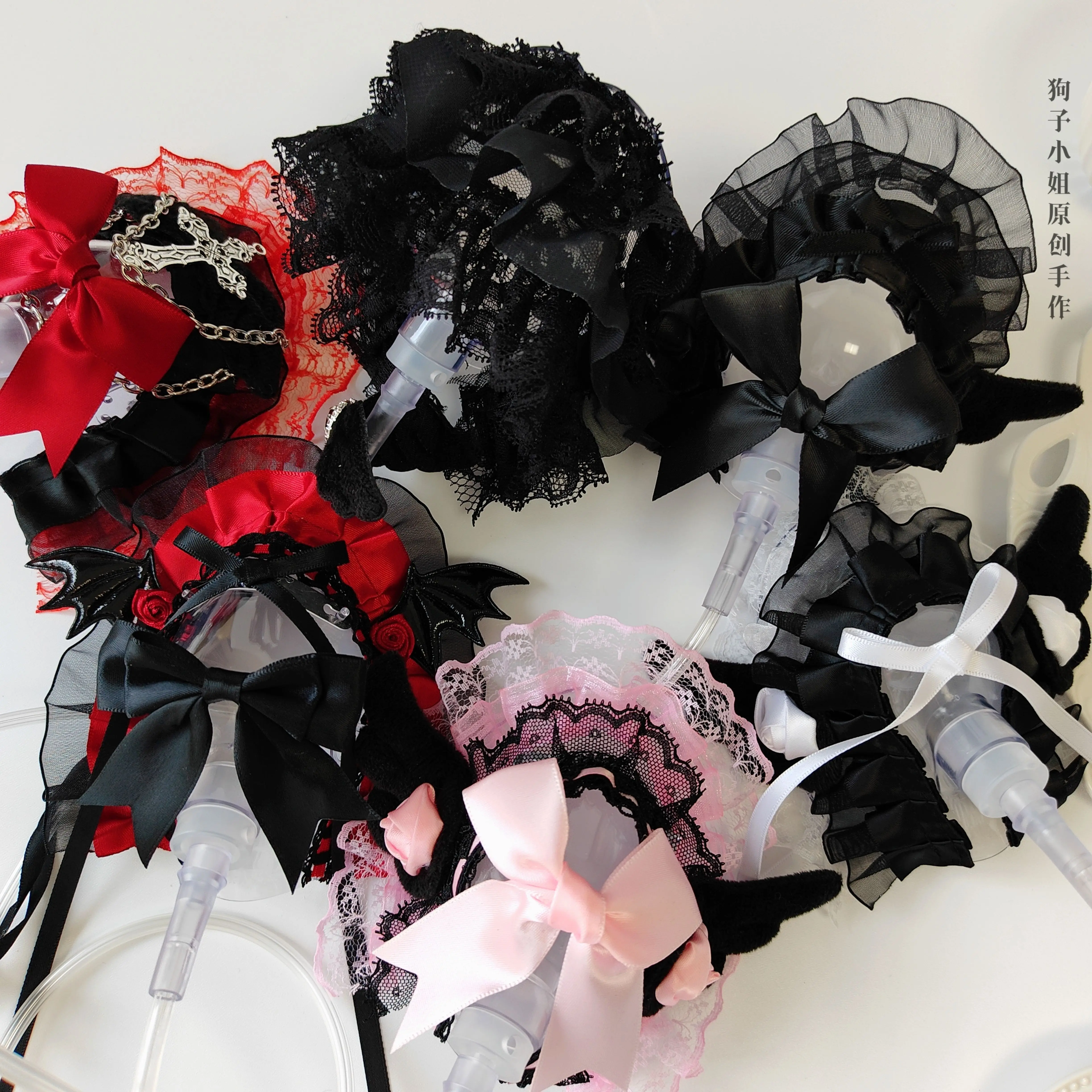 소녀 로리타 게이트 보석 사진 애니메이션 코스프레 공예 광산 소녀 스타일 산소 마스크 귀여운 아픔 이차 요소 알약