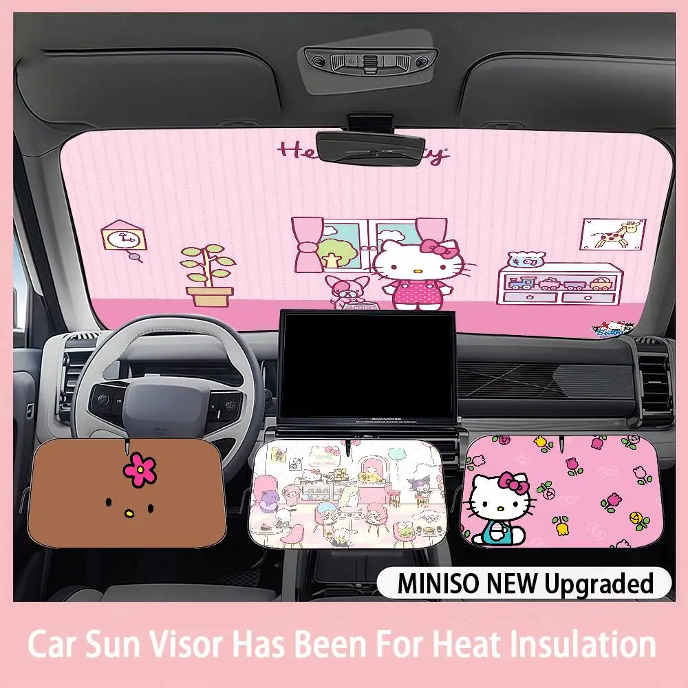 

Sanrio Hello Kitty Car SunShade Windshield sunshade blocks ultraviolet rays, car insulation sunshade protector