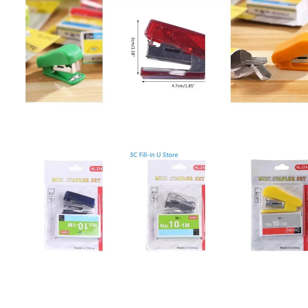 G8TA Small Stapler with 10# Staple Basic Stapler wtih Staple Remover for Student