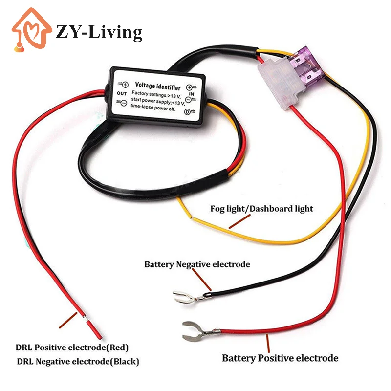 1Pcs DRL Controller For Car LED Daytime Running Light Auto Automatic ON/OFF Controller Module DRL Relay Kits