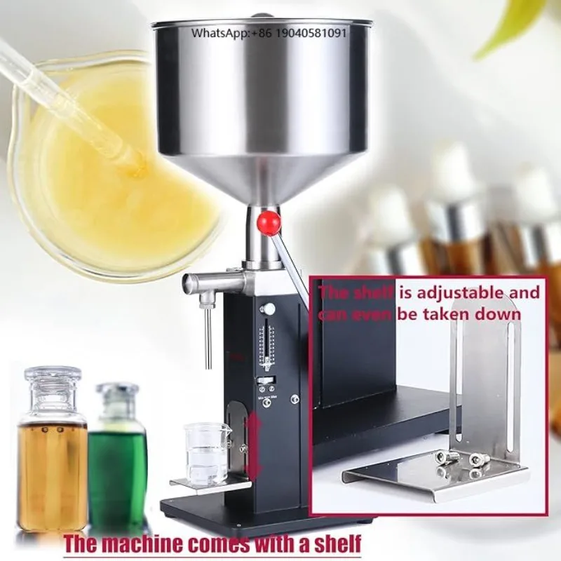 Vertical Manual Stainless Steel Juice Ketchup Honey Milk Oil Liquid Cream Paste Pure Water Cosmetic Bottle Machine Easy