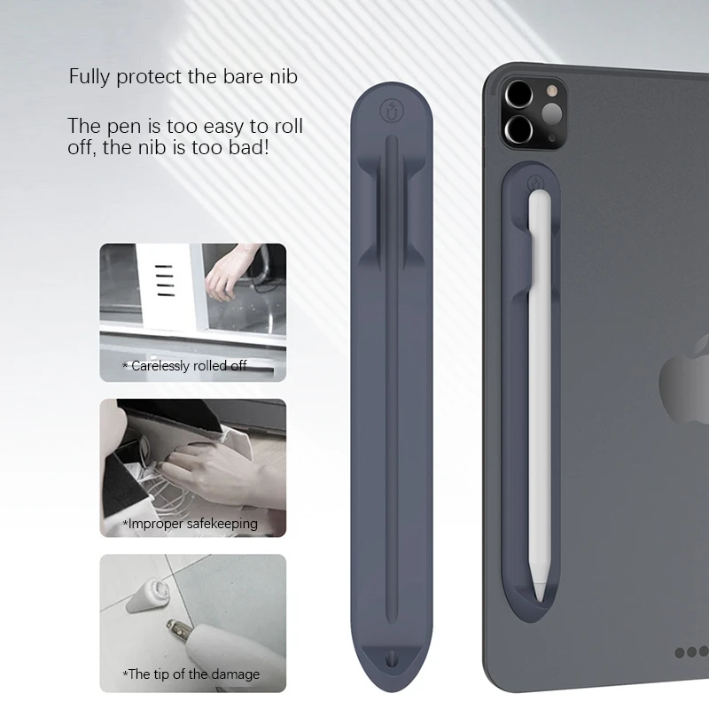 Top-Silikon-Stifthalter für Bleistift 1, 2 Gen, magnetischer Stifthalter für Ipad, Silikon-Stifthalter