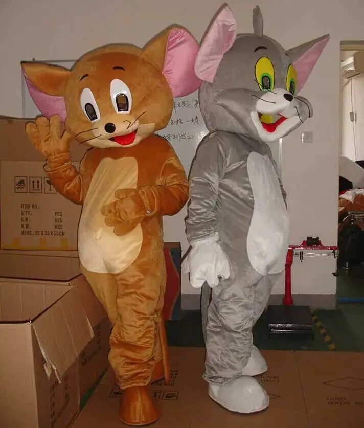 Tom Cat i Jerry Mouse postać z kreskówki Cosplay kostium maskotka impreza z okazji Halloween przebranie reklama rekwizyty karnawałowe prezenty