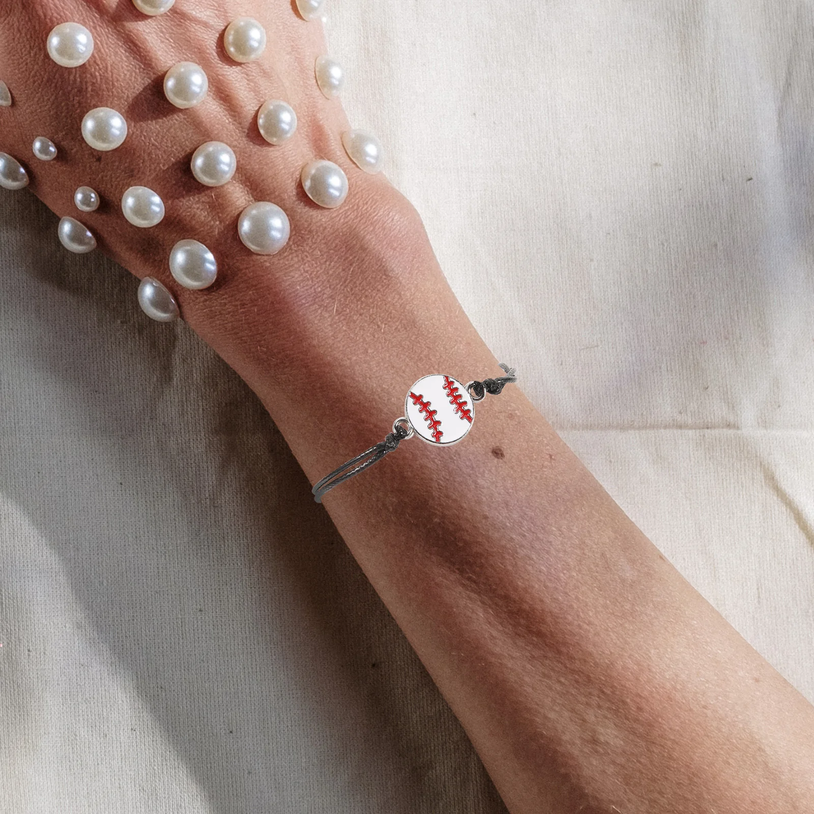 

5Pcs Basketball Soccer Ball Bracelet Decorative Woven Wrist Ornament Unisex Comfortable Lightweight Jewelry Chain Gift