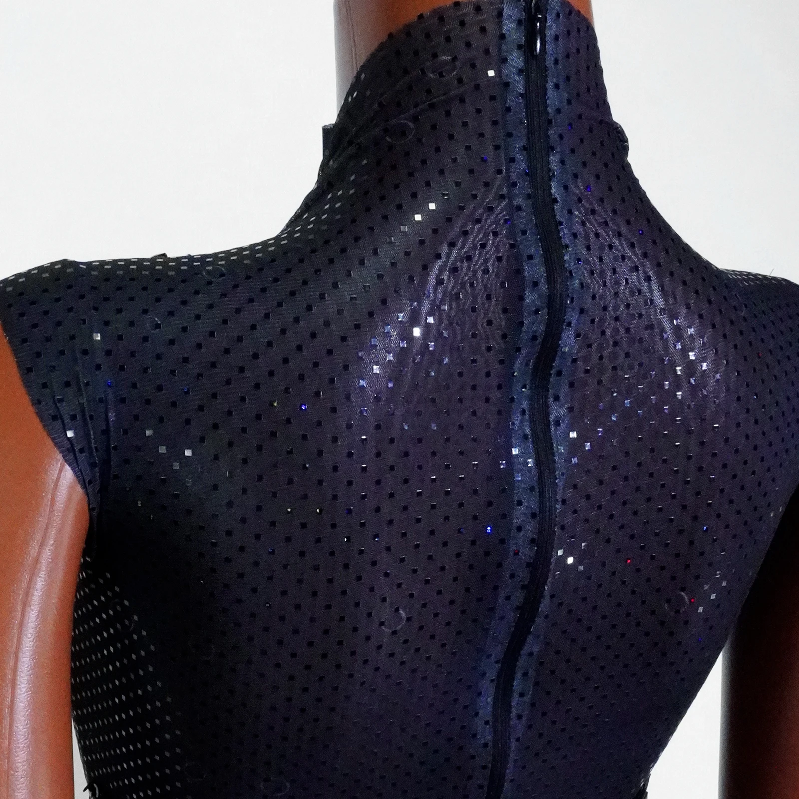 Women Sexy Black Mesh Tassel Bodysuit Sequins Performance Birthday Party Dance Costume Stage Wear Nightclub Drag Queen outfits