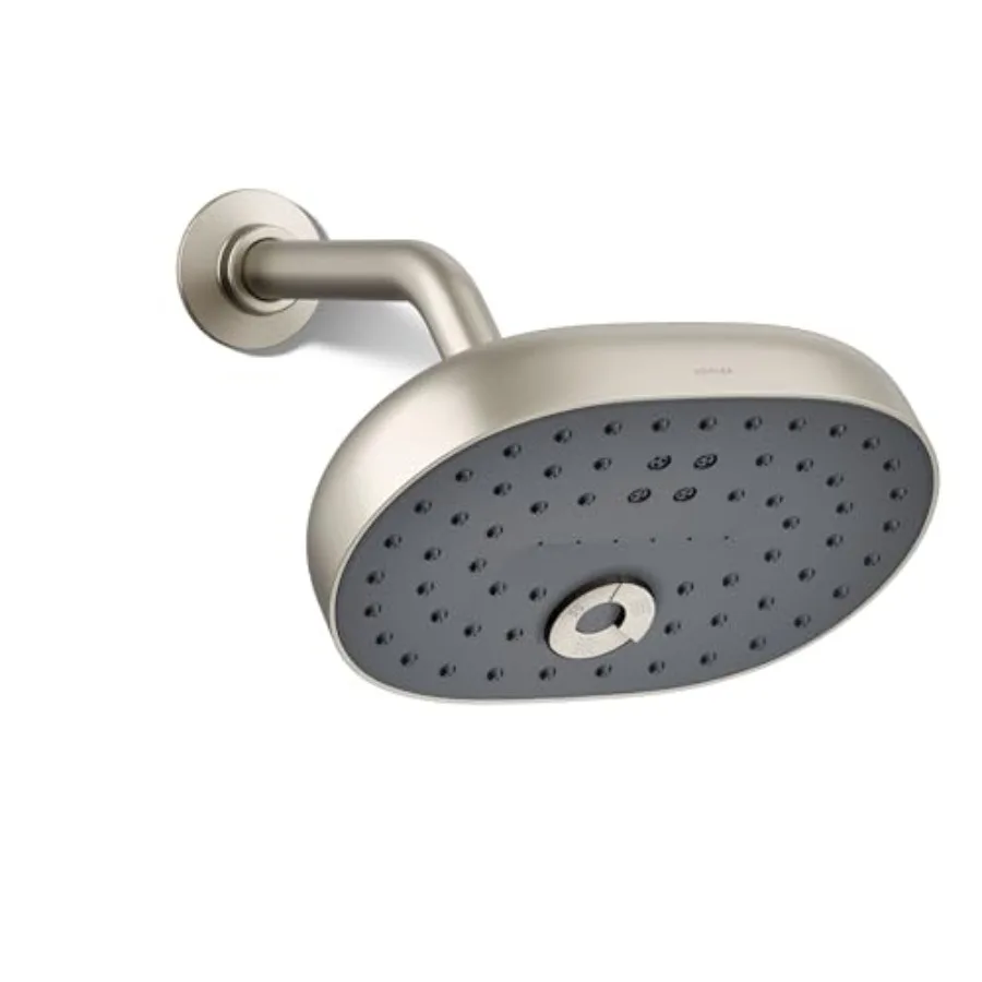 

Statement Three-function Showerhead 2.5 gpm in Vibrant Brushed Nickel for Modern Bathrooms Durable Finish with High-Flow Perfor