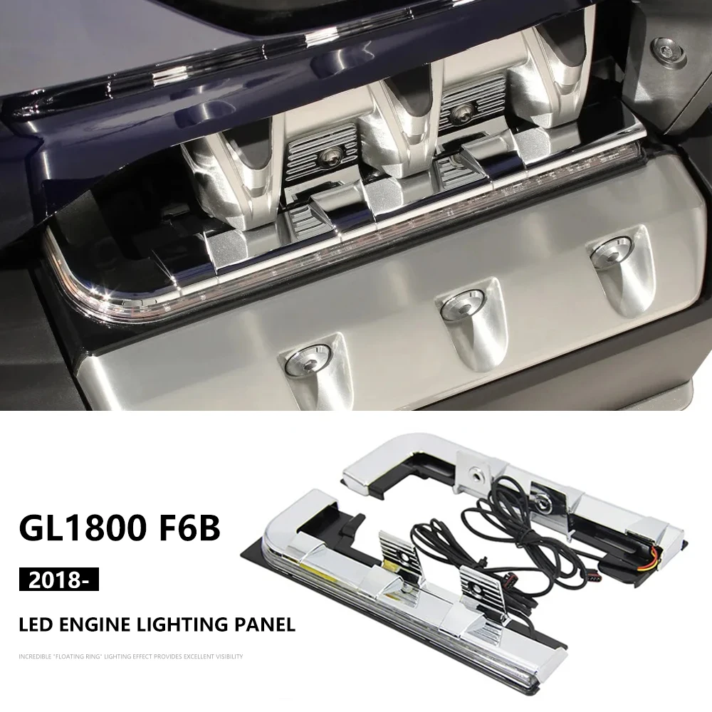 

Motorcycle Accessorie Chrome LED Engine Lighting Panels For Honda Goldwing GL1800 GL 1800 F6B 2018 2019 2020 2021 Gold Wing 1800